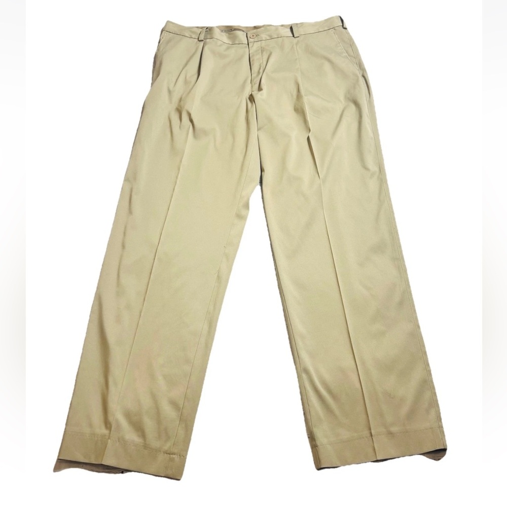 Nike Golf Tour Performance Pants Mens 38x33 Beige Dri Fit Stretch Wicking